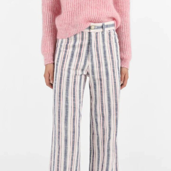 Masscob pink cotton stripe pants, size 38, EUC - Picture 6 of 10